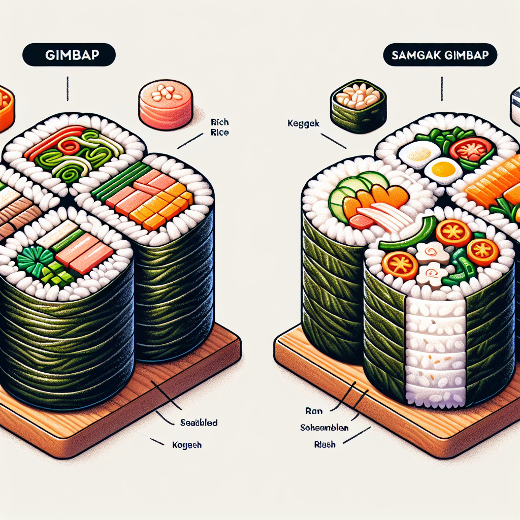 김밥 vs. 삼각김밥, 어떤 차이가 있을까?